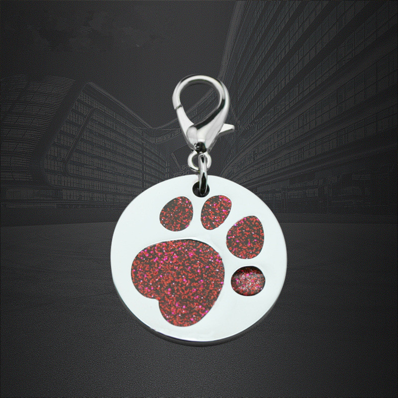 Niestandardowe okrągłe łapy Dog Pet ID Tags Tag Cat z kodem QR