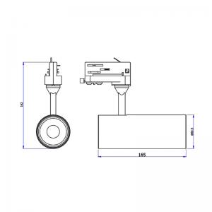 Lampa LED Track Light 15W 20W 30W LED Track Spot Light