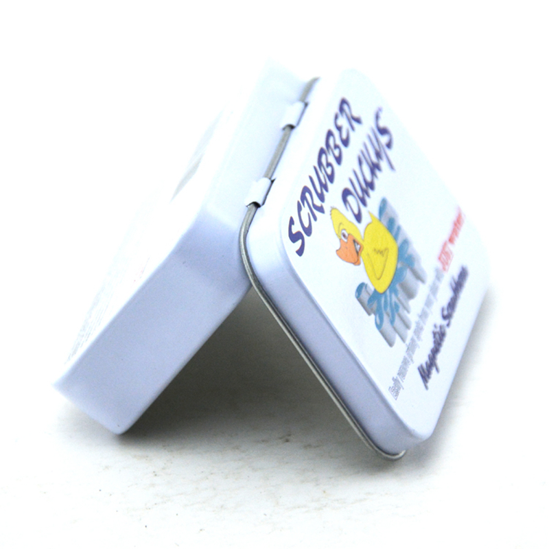 Niestandardowe stylowe metalowe mini prostokątne blaszane pudełko do pakowania mięty cukierkowej
