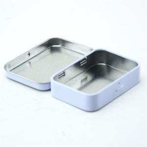 Niestandardowe stylowe metalowe mini prostokątne blaszane pudełko do pakowania mięty cukierkowej