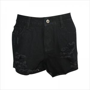 czarny denim rip short WS1434