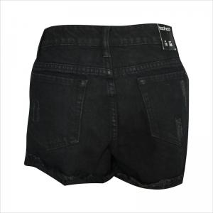 czarny denim rip short WS1434