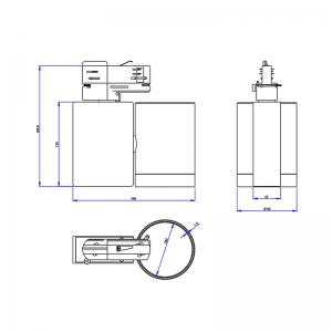 Oprawa ściemniająca punktowa LED 7W-50W z możliwością przyciemniania, biała oprawa wnętrzowa