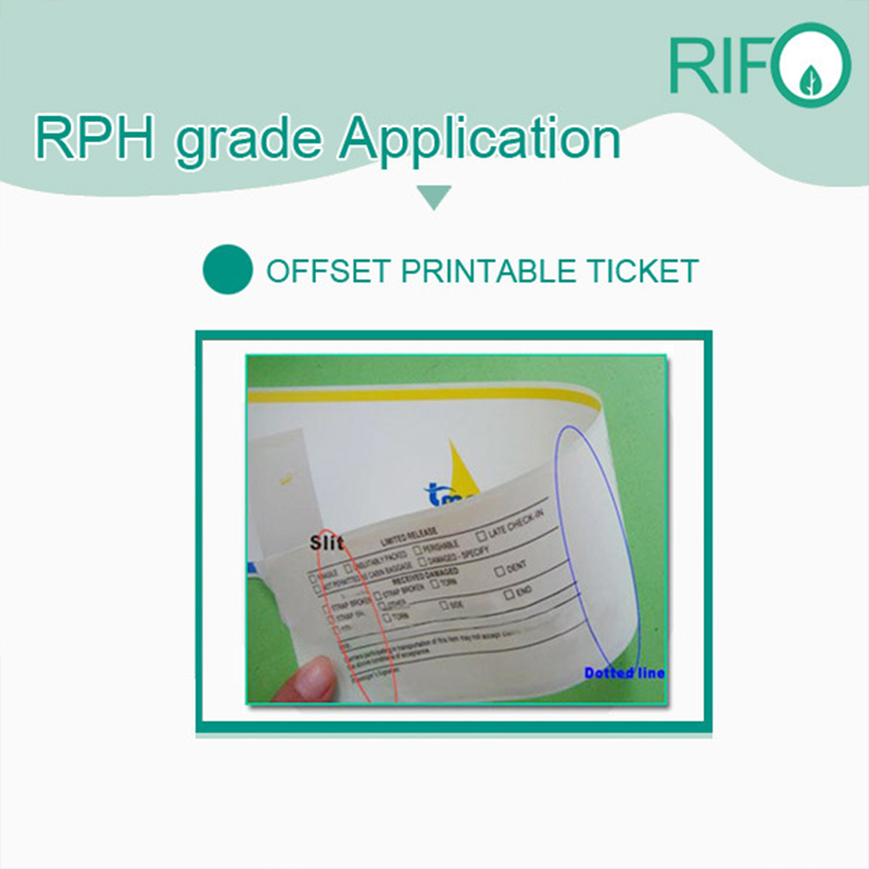 Rph-100 Biały papier syntetyczny BOPP do offsetowych materiałów do druku