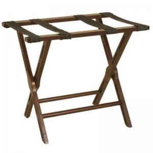 drewniany bagażnik z półką