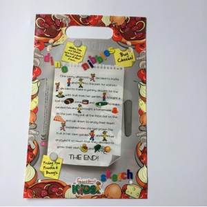 pełne opakowania plastikowe torby na zakupy z wyciętym uchwytem