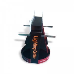 Detal tanie tektury falistej blat górny wyświetlacz stojący z hakiem