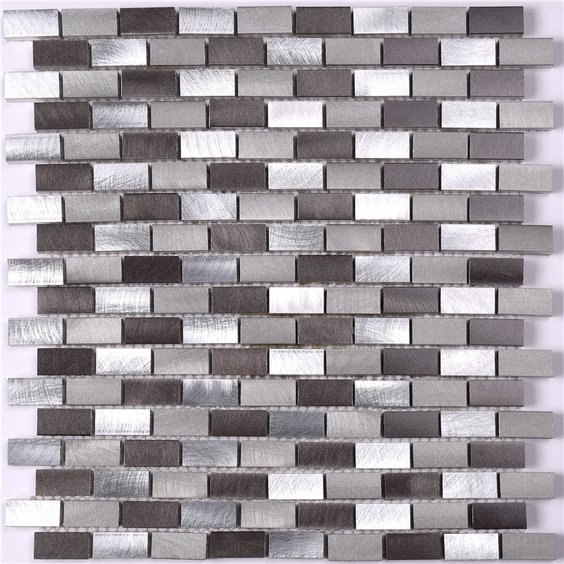 Pędzel 15 * 30 Aluminiowe metalowe płytki Backsplash do kuchni