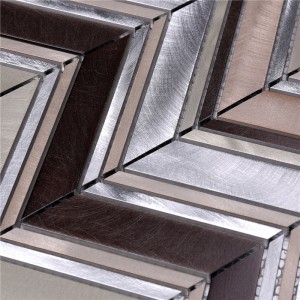 HLC27 Szare płytki ze stopu aluminium ze szkła dekoracyjnego do kuchni Splash Back