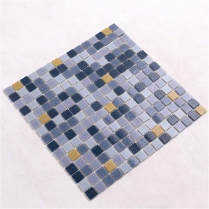 Niska cena opalizujący basen szklany mozaika 4mm grubość