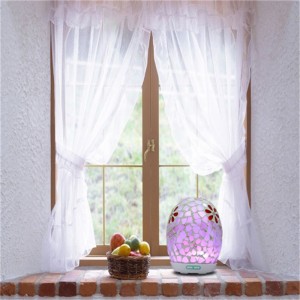 Ultradźwiękowy elektryczny 2017 trendowy dyfuzor olejku kwiatowego ze szkła mozaikowego