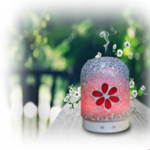 Chińska fabryka najnowszy ultradźwiękowy dyfuzor aromaterapii szkła mozaiki elektrycznej