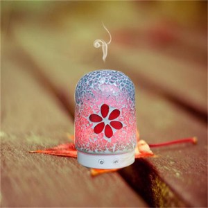 Chińska fabryka najnowszy ultradźwiękowy dyfuzor aromaterapii szkła mozaiki elektrycznej