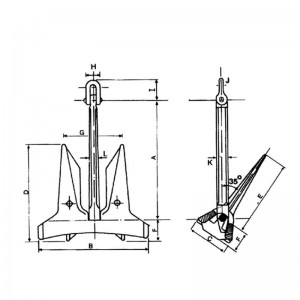 AC-14 Typ High Power Power HHP Stockless Anchor
