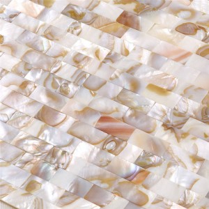 Nowa czarna mozaika w kształcie muszli mopa w rozmiarze 10 * 20 mm