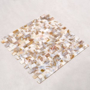 Nowa czarna mozaika w kształcie muszli mopa w rozmiarze 10 * 20 mm