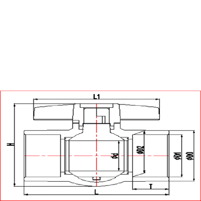 upvc kompaktowy zawór kulowy