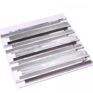 Liniowy aluminiowy mix Szklana mozaika naścienna