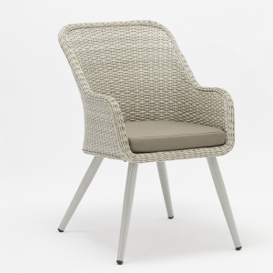 aluminiowy rattanowy zestaw mebli ogrodowych okrągły stół z 4 krzesłami