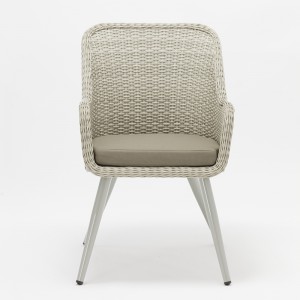 aluminiowy rattanowy zestaw mebli ogrodowych prostokątny stół z 6 krzesłami