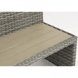 aluminiowy stół z rattanu kwadratowy ławka parkowa meble ogrodowe zestaw z otworem parasolowym