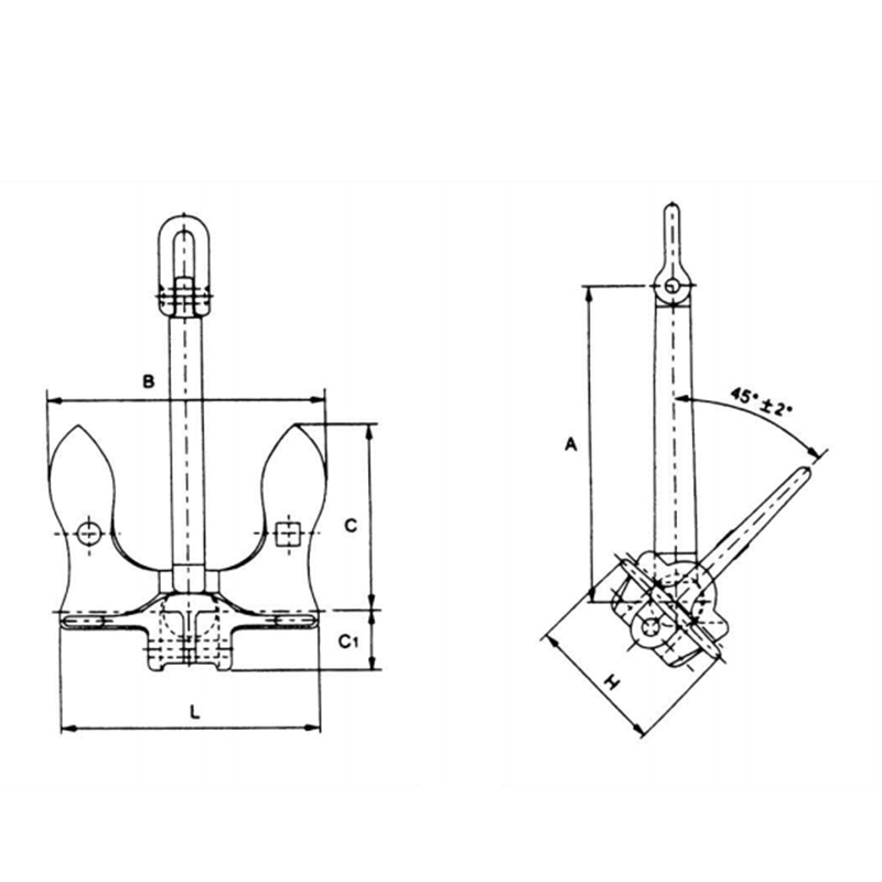 Marine Baldt Type Stockless Anchor