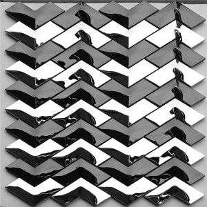 Płytka falista w kształcie litery V Fishbone do dekoracji ścian HSW18012