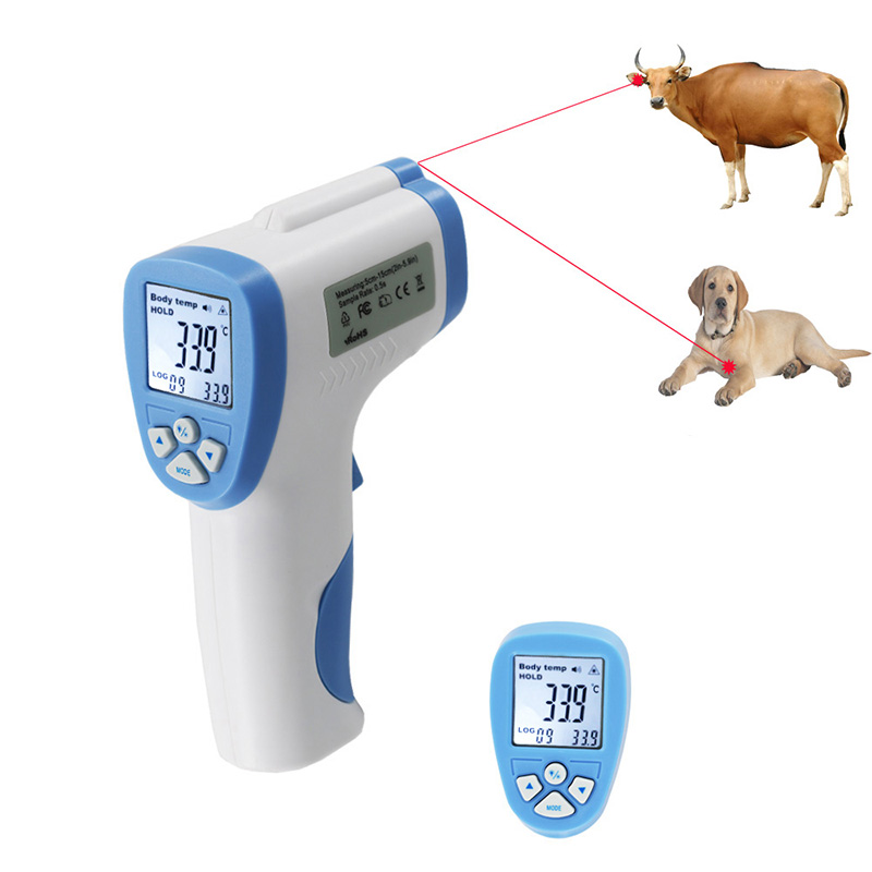 Domowy termometr zwierzęcy mierzy zmiany ciała u zwierząt