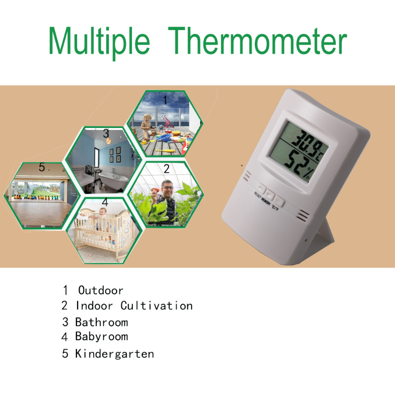 Ultra cienki i pojedynczy cyfrowy termometr i higrometr LCD + -1 ° C + -5% wilgotności względnej