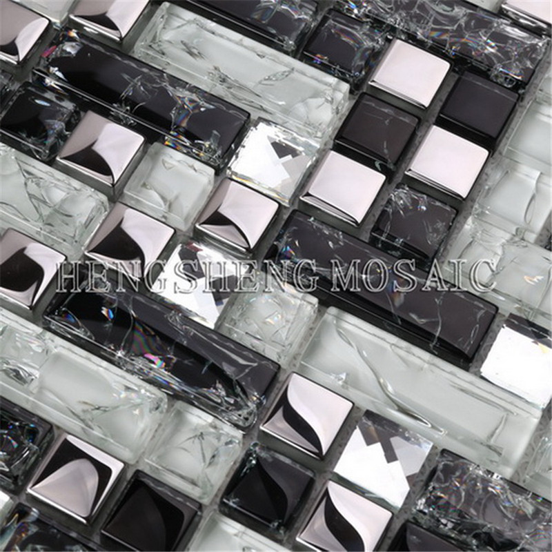 HY07 Cena fabryczna Projektowanie mody 1 * 1 łamane lustrzane szkło kryształowe Płytki mozaikowe do dekoracji ścian