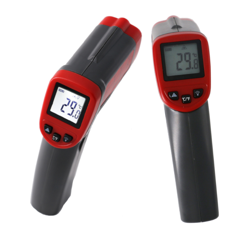 Laserowy LCD Cyfrowy termometr na podczerwień IR Miernik Punkt pistoletu Temperatura robocza 0-50 stopni Przemysłowy termometr kontaktowy