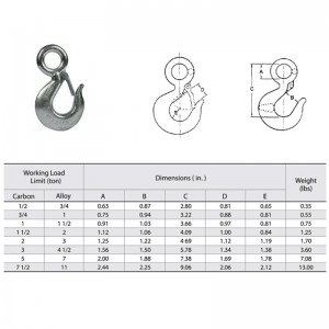 Hak zaczepowy 320A z zatrzaskiem malowanym