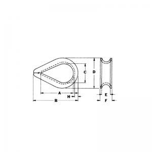 US Typ Standard G-411 Lekki naparstek do lin stalowych