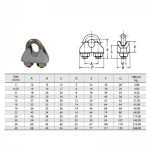 DIN 1142 Ocynkowany zacisk z ciągliwego drutu stalowego