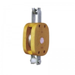 Zwykły drewniany blok pojedynczy z pałąkiem