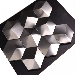 Sliver Stereo Three D Mosaic Tile do holu hotelowego HSW-18040