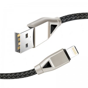 KPS-8449CB nylonowy kabel USB - diament typu c / oświetlenie / mikro