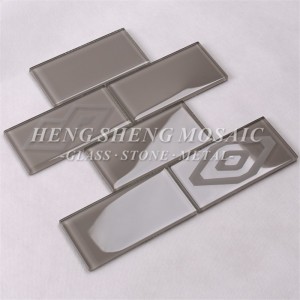 HSP42 Wysokiej jakości wzór szkła Cegła Mozaika Subway Tile do kuchni Backsplash Walls