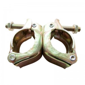 Tłoczone rusztowanie JIS Typ Obrotowy łącznik Żółty cynk