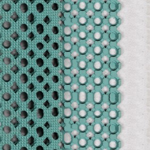 Wodoodporna mata gumowa z otworem odpływowym do restauracji