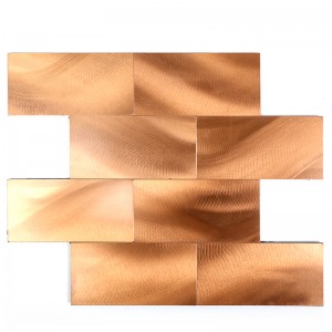 Subway Metalowe aluminiowe naklejki mozaikowe do obierania i przyklejania płytek do kuchni Backsplash