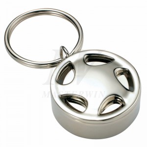 Metalowy brelok do kluczy z zegarem kwarcowym_B62759