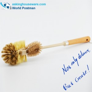 Akbrand Szczotka do muszli klozetowej Uchwyt plażowy z wielofunkcyjną małą szczotką do czyszczenia