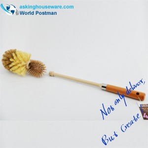 Akbrand Szczotka do muszli klozetowej Uchwyt plażowy z wielofunkcyjną małą szczotką do czyszczenia