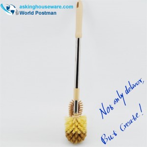 Akbrand Szczotka do muszli klozetowej Elastyczna rura ze stali nierdzewnej z małą wielofunkcyjną szczotką do czyszczenia