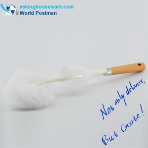 Akbrand Miękka szczotka do czyszczenia toalety Uchwyt plażowy z suszarką do miski