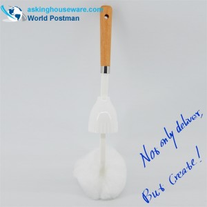 Akbrand Miękka szczotka do czyszczenia toalety Uchwyt plażowy z suszarką do miski