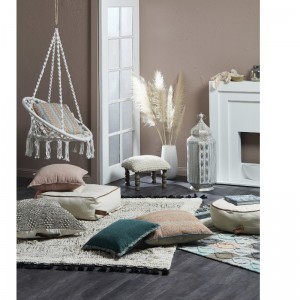 Wiszące krzesło do użytku na zewnątrz Macrame dla dorosłych lub dzieci 100% Ręcznie robiony przenośny bawełniany fotel hamakowy