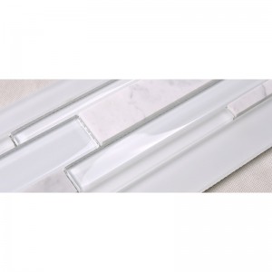 HSD131 Gorąca sprzedaż Najnowsza konstrukcja Biała marmurowa mozaika Carrara Szklana mozaika kuchenna Backsplash Subway Tile