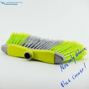 Akbrand Plastikowa główka miotły z płytką szczotkową w kształcie wahadłowca i długimi kolorowymi włosiami